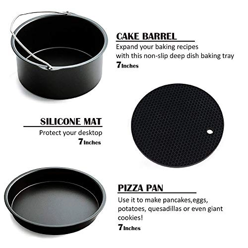 Cake Barrel + Pizza Pan + Metal Holder + Multi-Purpose Rack + Silicone Mat - Silicone SET OF 9
