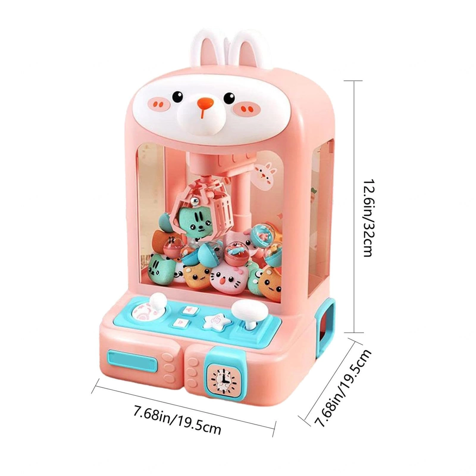 Claw Machine - 30 Toys 10 Gashapons Music Light Rabbit