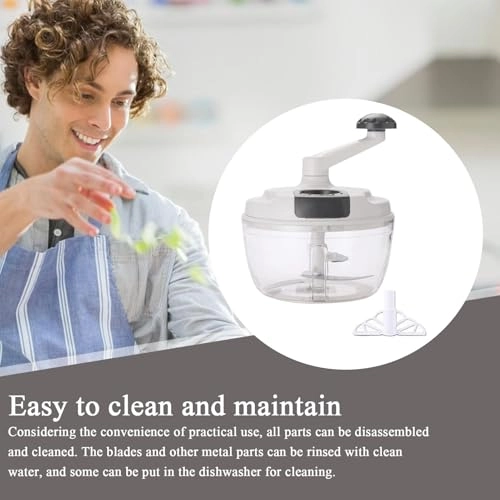 Manual Food Chopper - Gray ABS