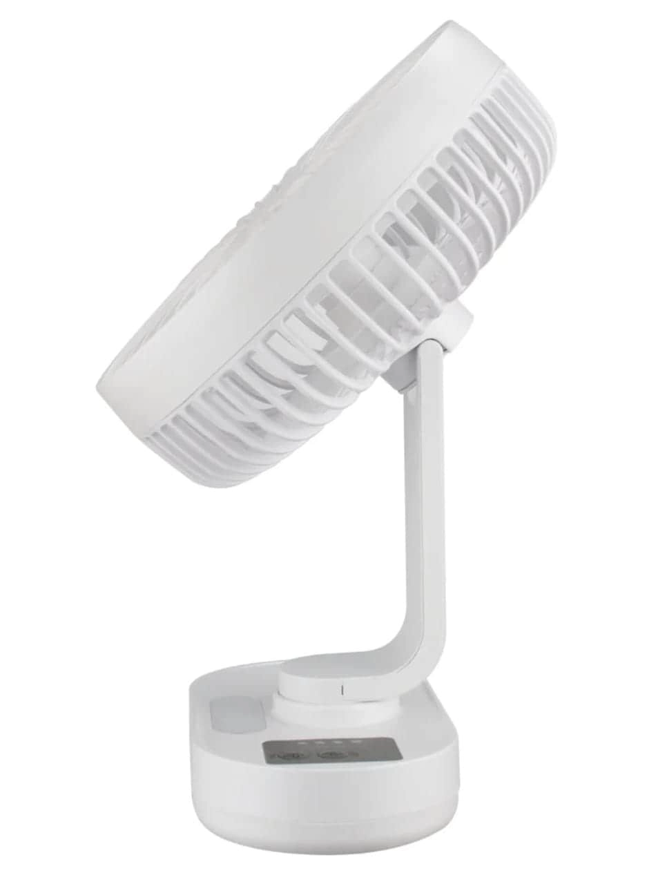 Portable Rechargeable Fan with LED Light - 3 Speed 8 Hours 180° Rotating
