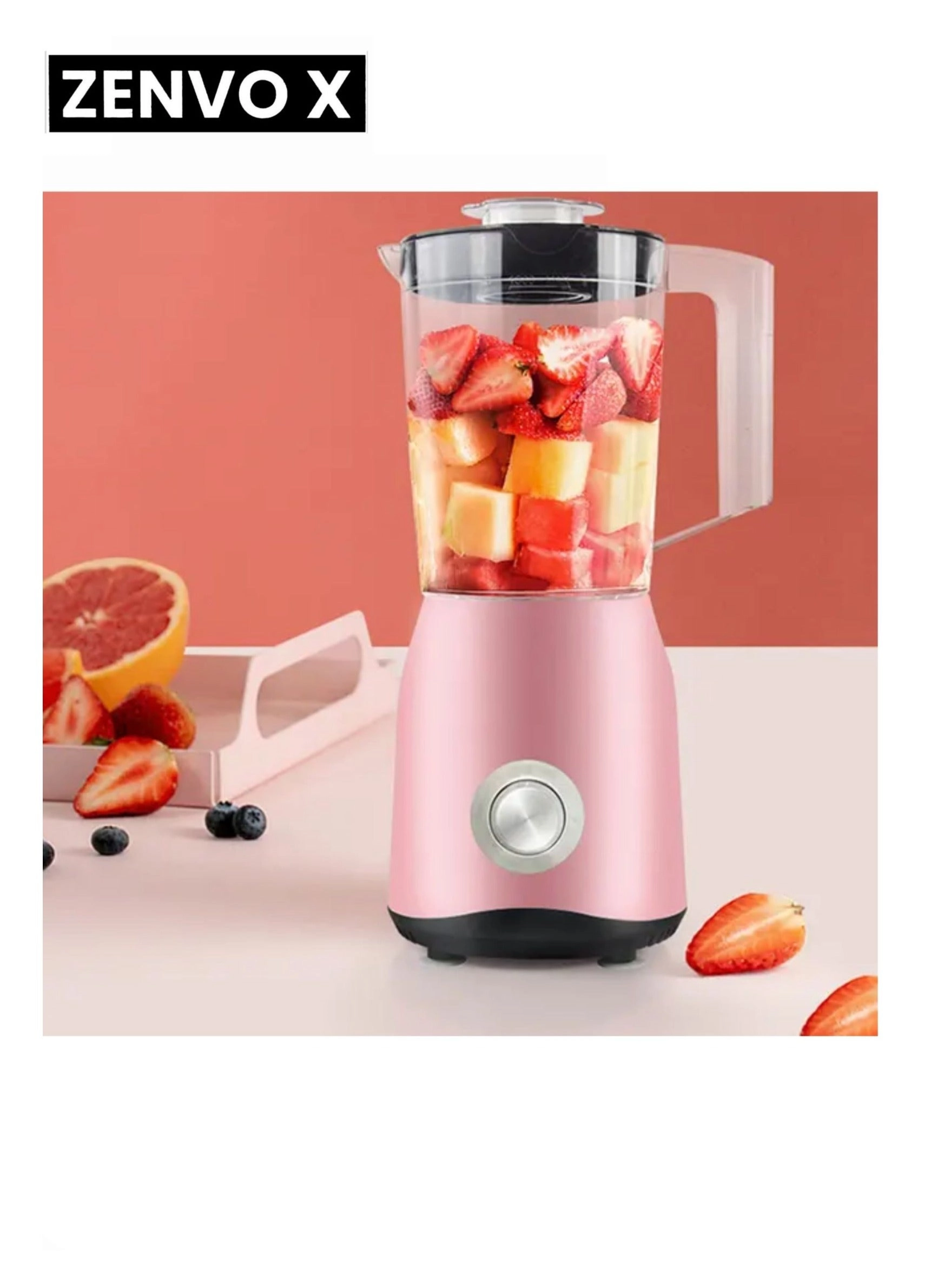 Smoothie Blender & Grinder - Stainless Steel Blades Multi-Speed Settings