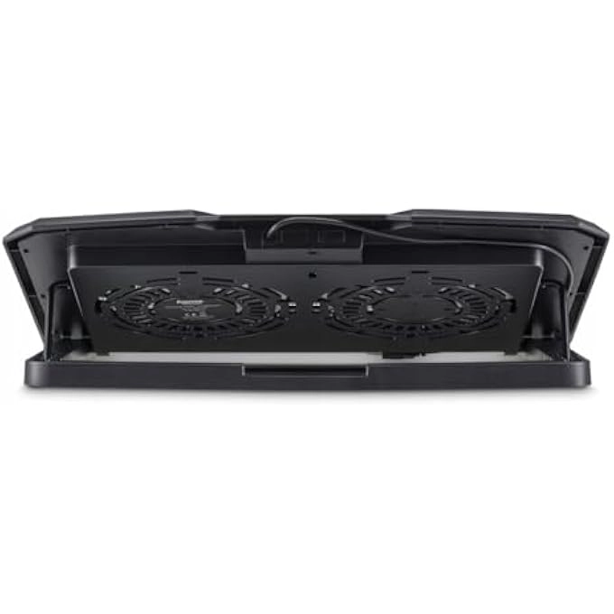 Black Metal Laptop Cooler - 2 Fans 15.6 Inch