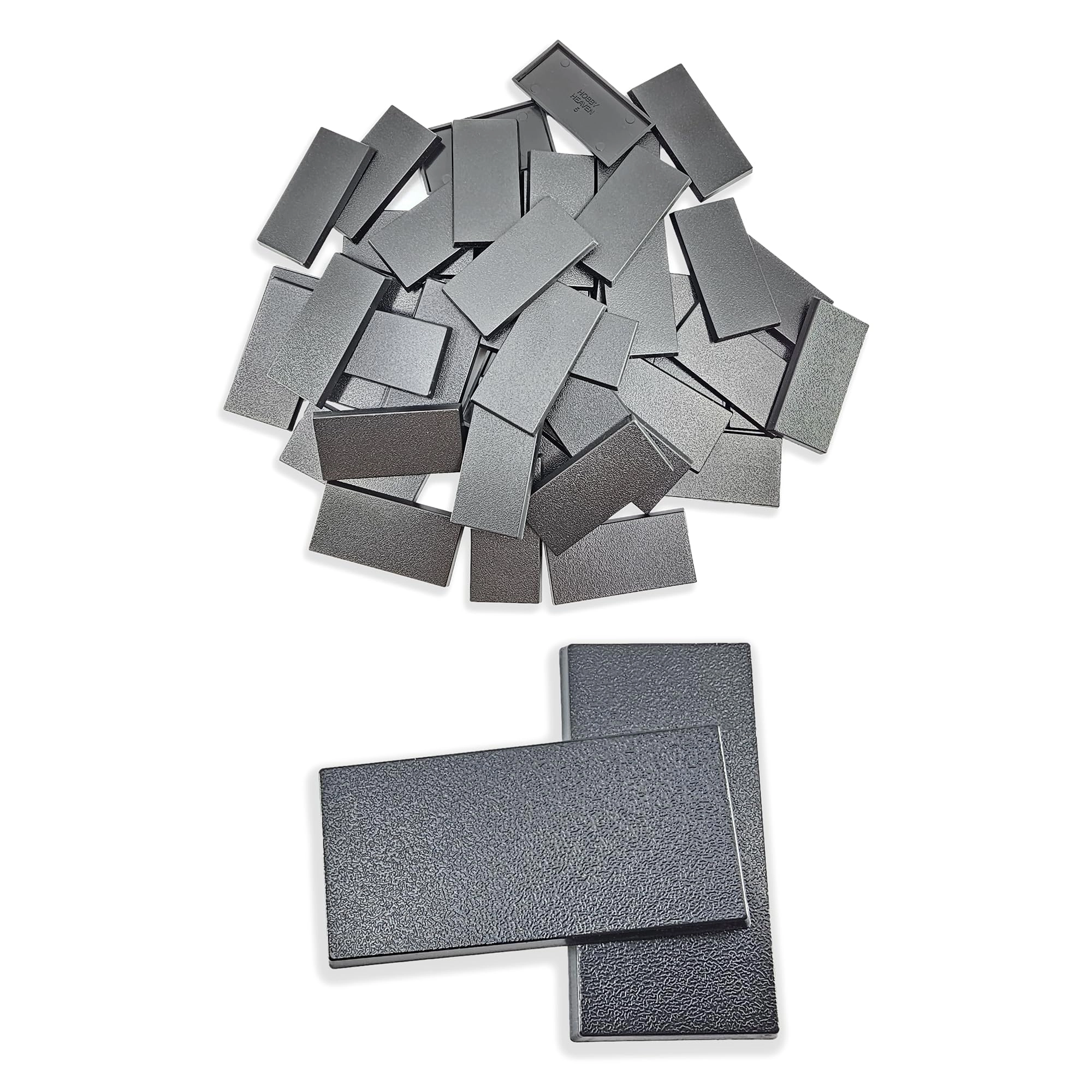 Hobby Heaven Rectangle Plastic Bases - 50 pcs