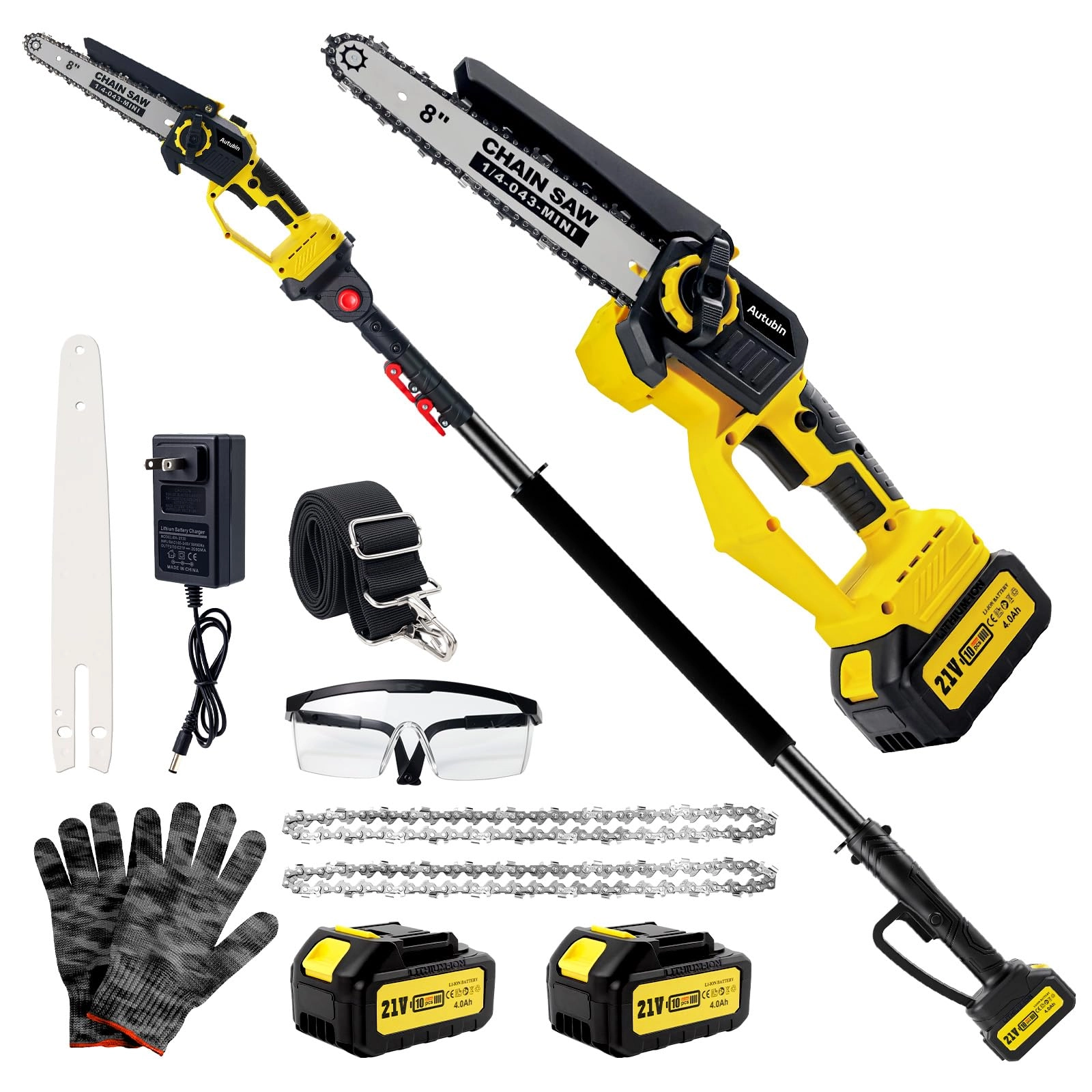 SUOEE 8 Inch Cordless Mini Chainsaw - 1200 watts