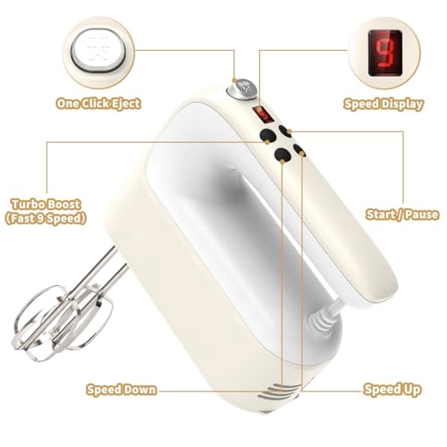 9Speed Digital Hand Mixer - 400W