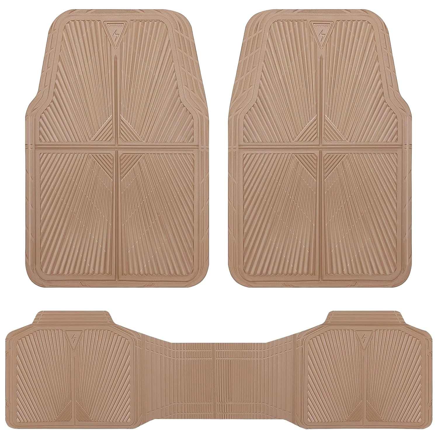 Rubber Floor Mats - All Weather Trim-to-Fit 3-Piece