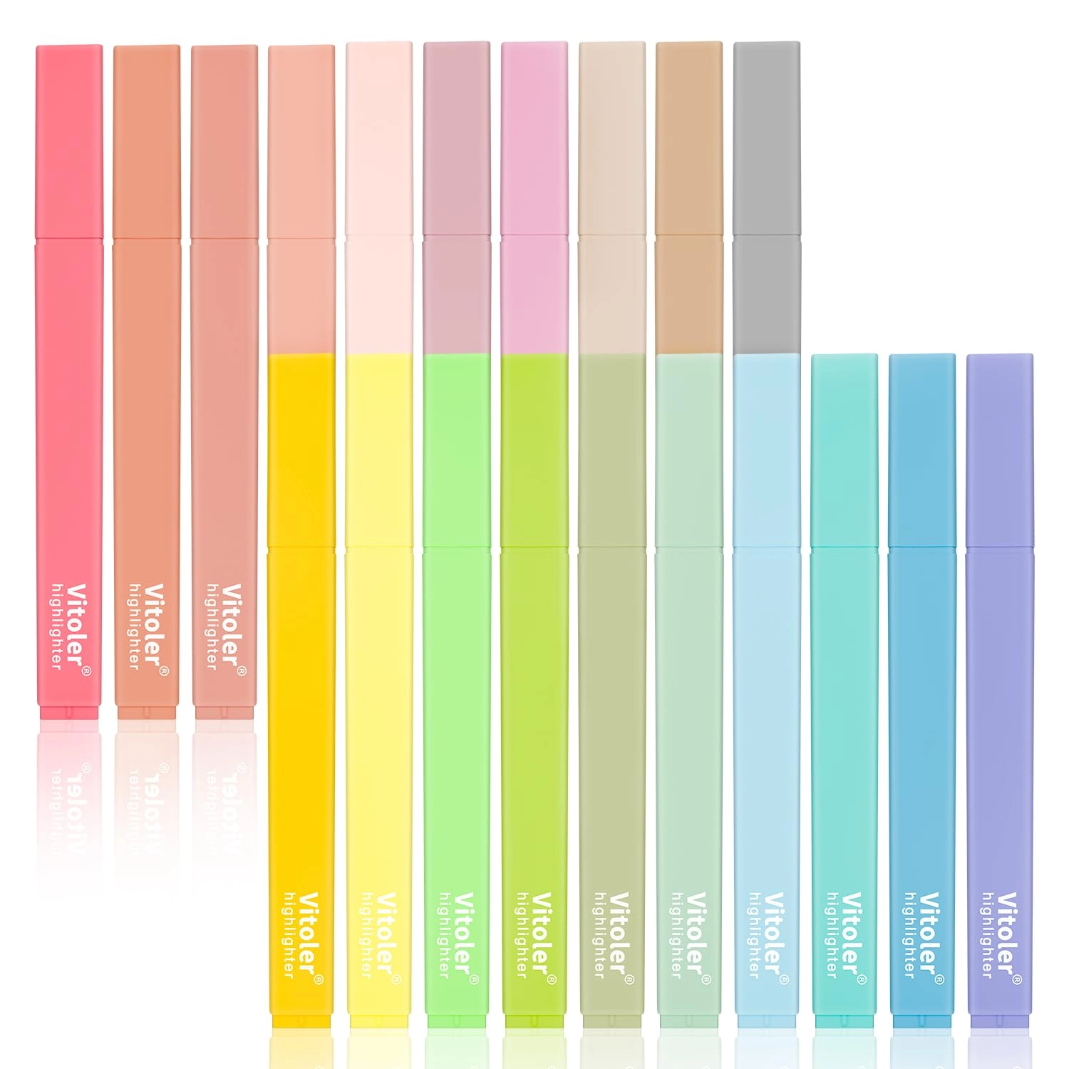 vitoler Highlighters - Morandi Colors Chisel