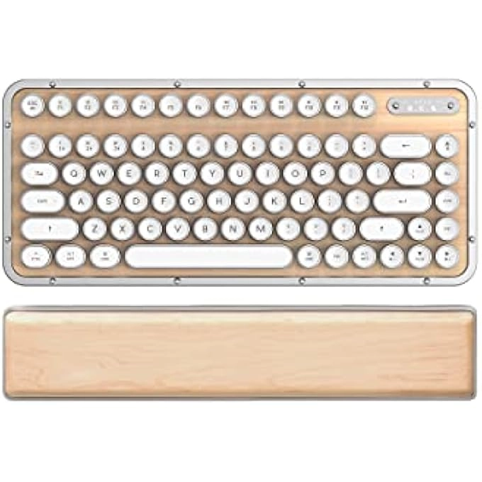 Ergonomic Wireless Rechargeable Bluetooth Keyboard - Wired/Wireless
