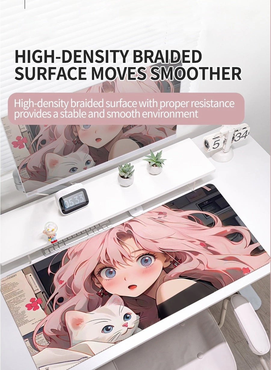 Anime Large Rubber Gaming Mouse Pad - 80x30 cm