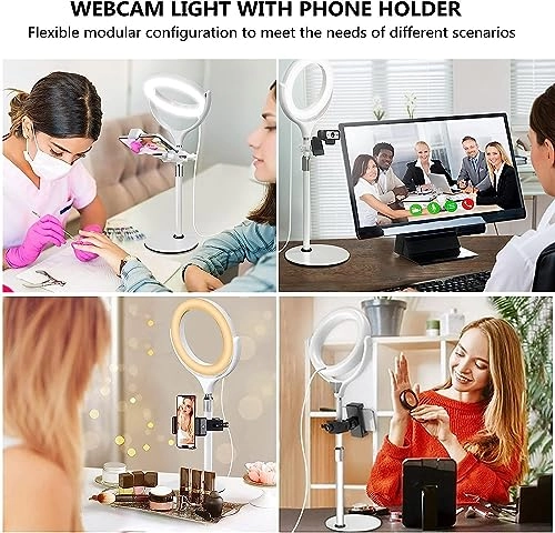 Computer Ring Light with Stand - 8''
