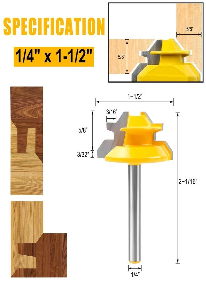 45 Degree Lock Miter Router Bit
