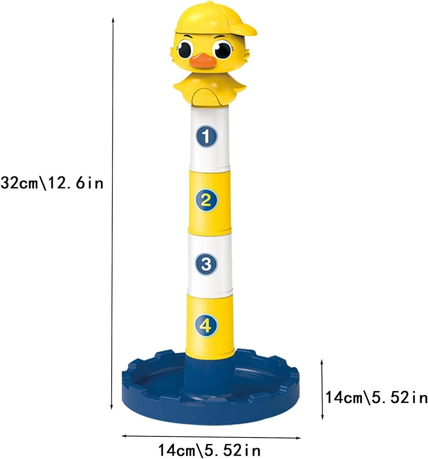Stacking Cups Cartoon Duck - 4 pieces
