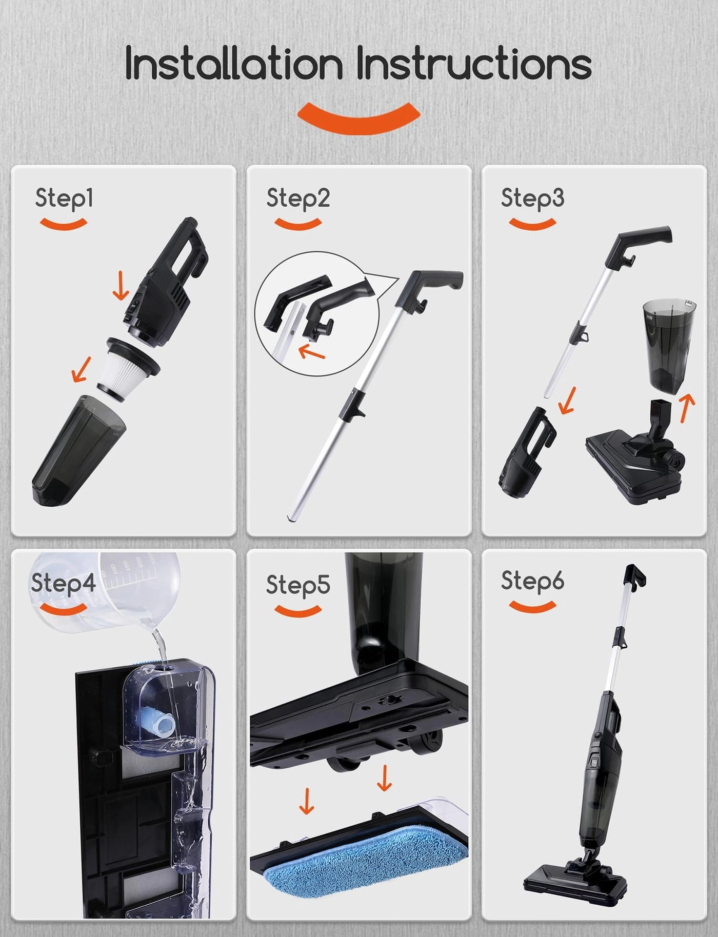 Stick Vacuum Cleaner - 2in1 Vacuuming and mopping