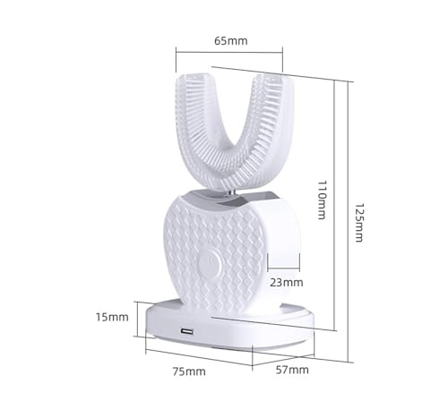 U-Shaped Toothbrush - Electric Toothbrush 360° Teeth Whitening LED Light