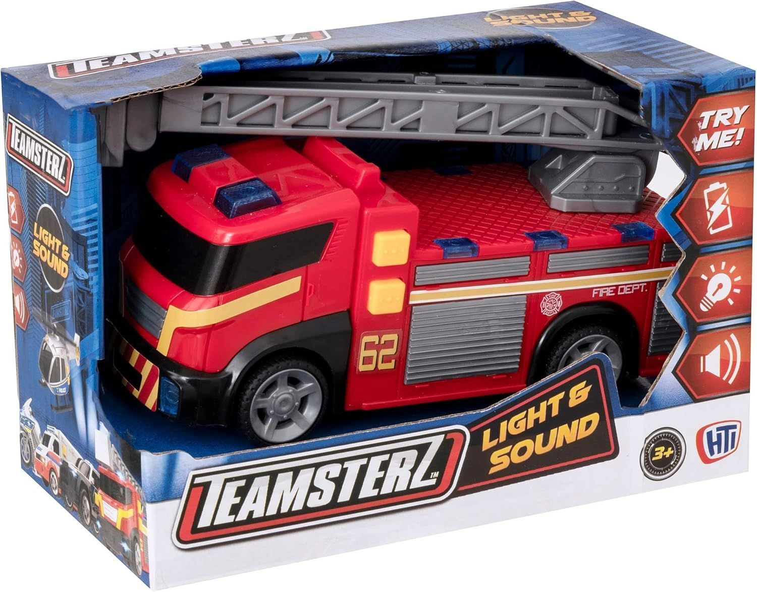 Mean Machines Light And Sound Fire Engine - Red 3+