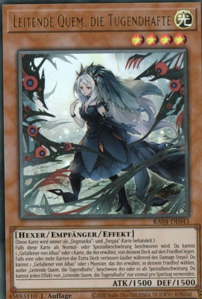 Yugioh Conductive Quem, the Virtuous RA04-DE043 - German