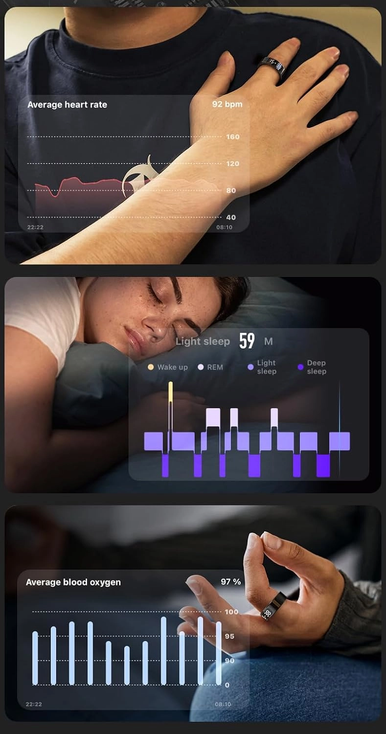 Smart Ring - Touchscreen Silver Size 10