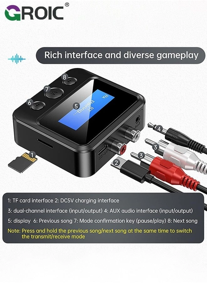 2 in 1 Car Bluetooth Receiver - Bluetooth 5.1 AUX
