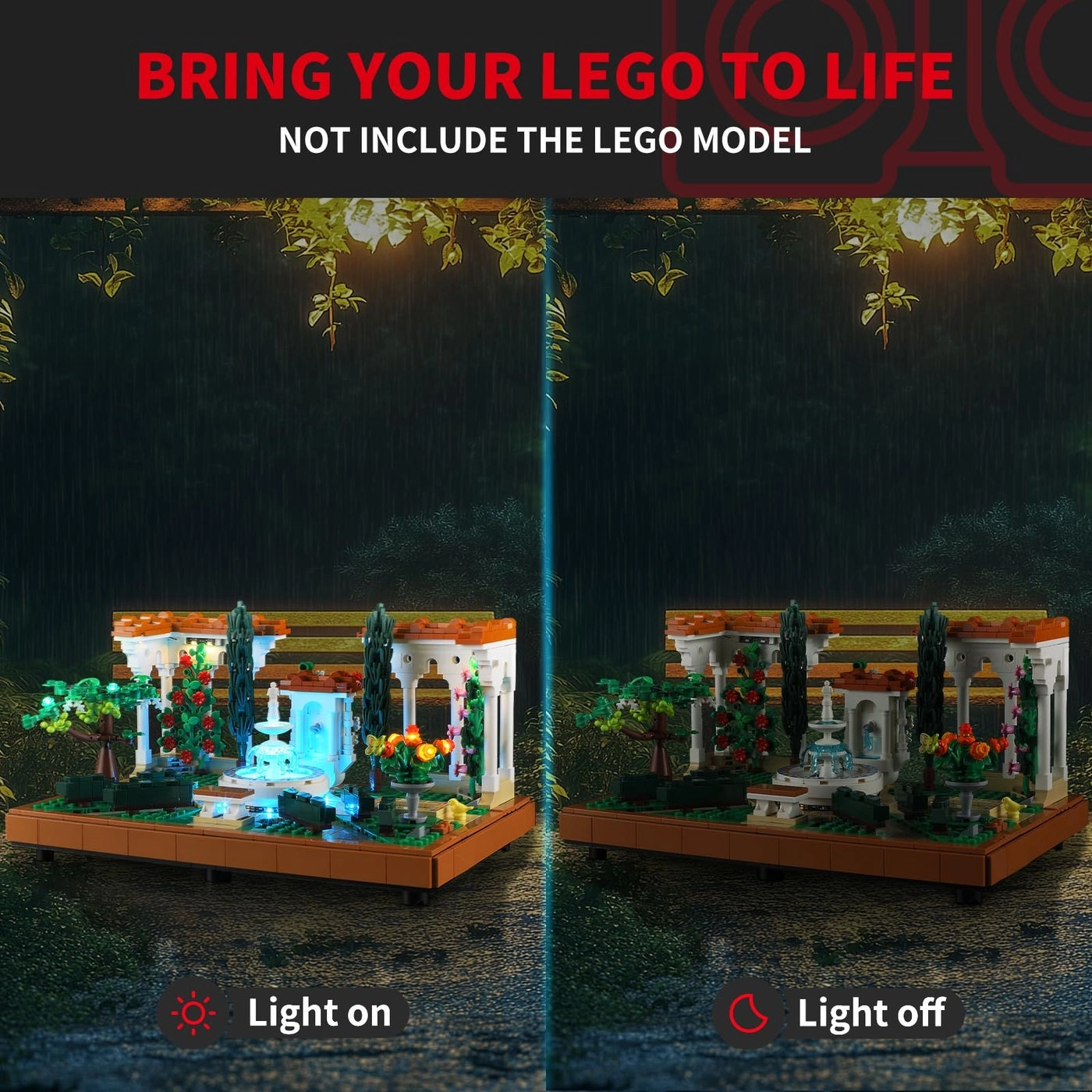 Light Kit for Lego-10359 - Fountain Garden LED Lighting Accessories