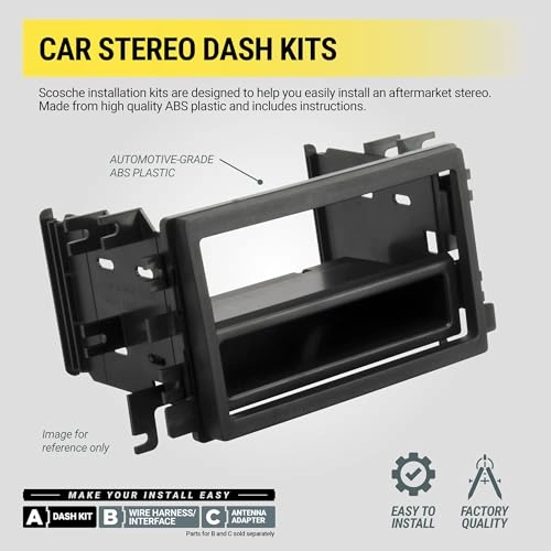 TA2055B - Double DIN or Single DIN Dash Kit Compatible with 2006-2012 Toyota RAV4