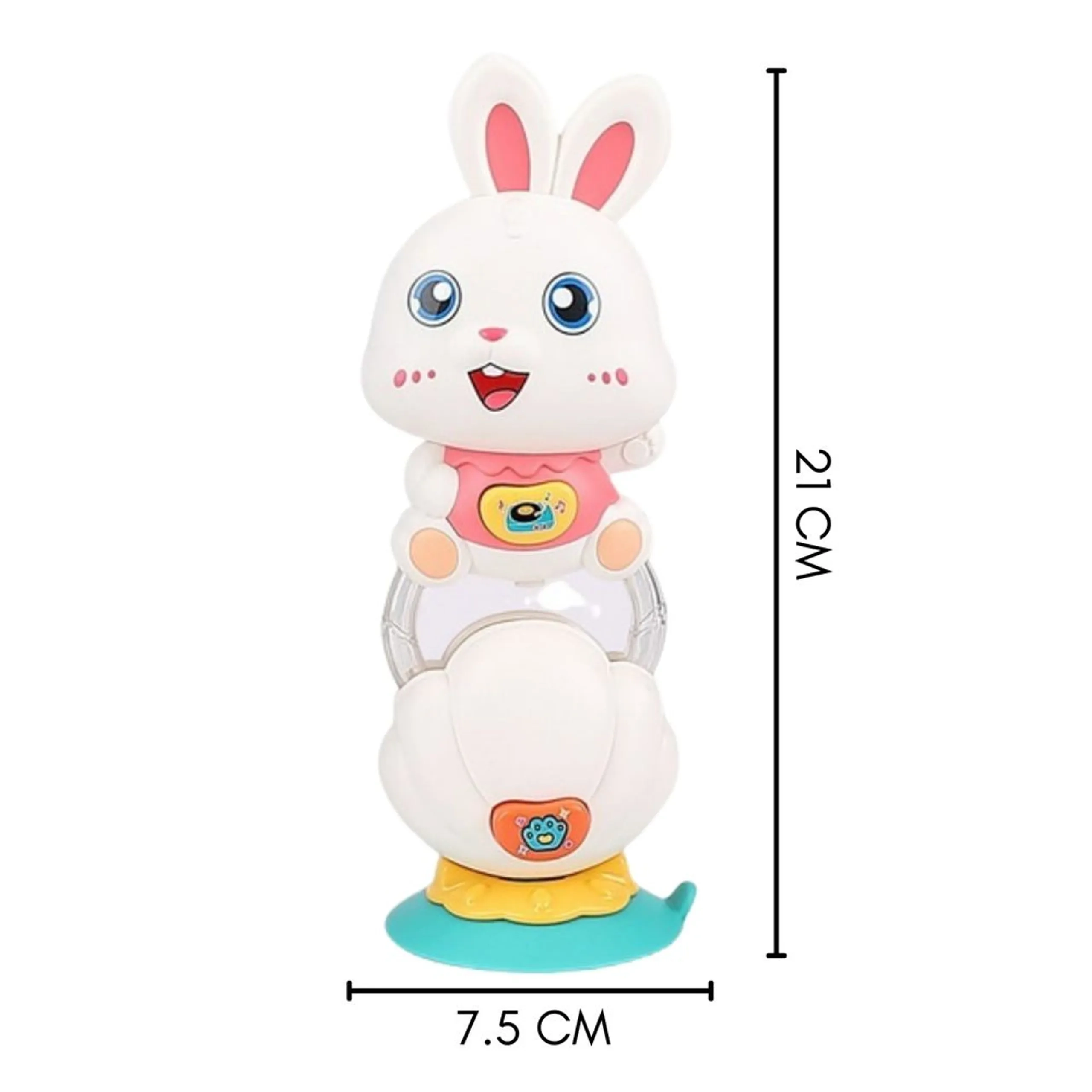 Stuffed Animal Rattle Bar Toy - 3 months Soft plush Rabbit