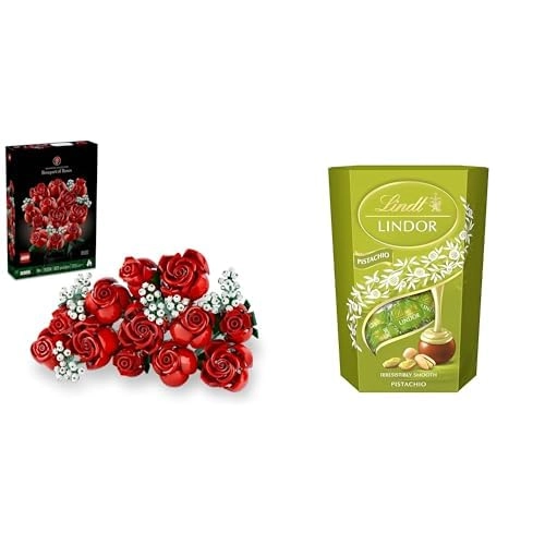 LEGO Flower Bouquet - 15 pcs + Pistachio Cornet - 200 Gm