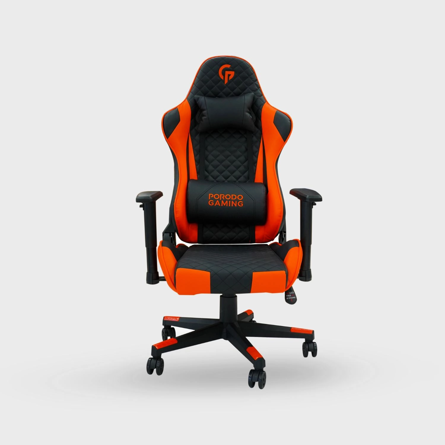 PDX512-BKO - Black/Orange PU Leather