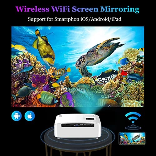 WiFi and Bluetooth Projector 800 ANSI 1920×1080P Pixels