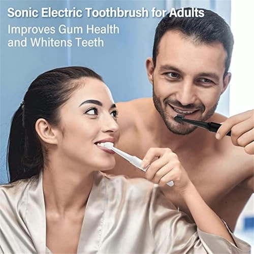 Sonic Electric Toothbrush - 4 Replacement Brush Heads 42000 VPM 5 Cleaning Modes