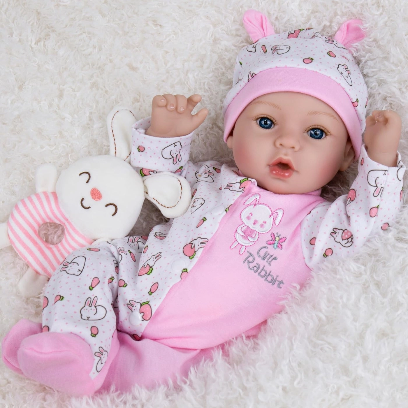 Reborn Baby Doll - 18 inch Newborn Girl Pink Outfit Ages 3+