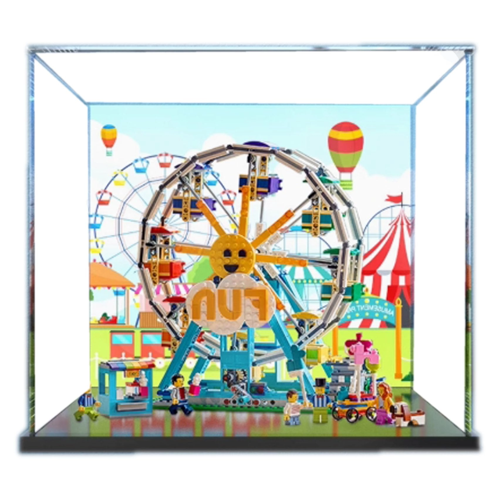 OOHNVJKI Acrylic Display Box for LEGO 31119 Ferris Wheel Models