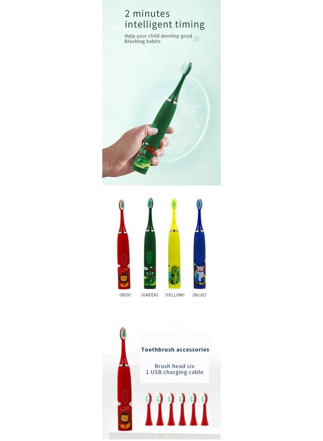 Electric Toothbrush - Children's Cartoon Pattern Ultrasonic