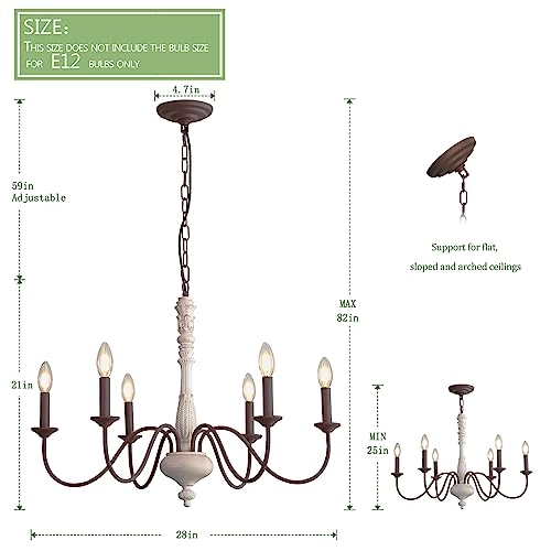 French Country Chandelier - Fully dimmable