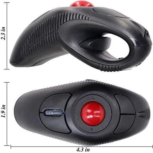 Ergonomic Handheld Trackball Mouse - Wireless