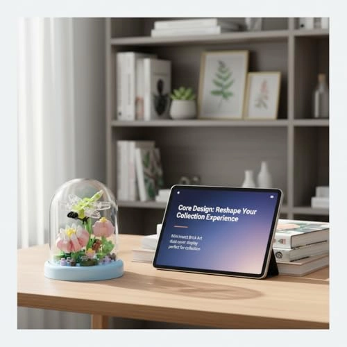 Mini Flower Building Toy (SG6997) - Dragonfly Insect Figurines Dustproof Dome