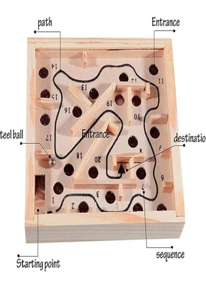 Wooden Maze Balance Board Puzzle