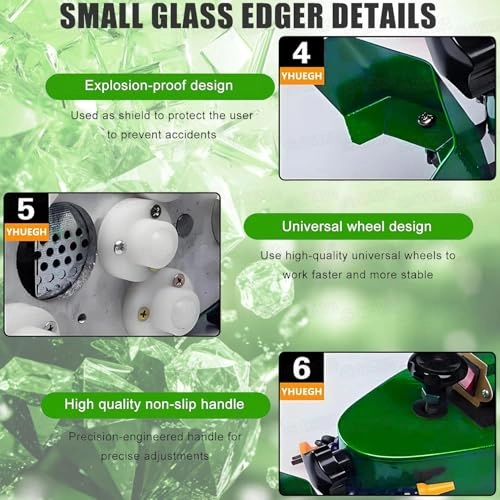 Glass Edge Grinding Machine - 800W 8000r/min 3-20mm