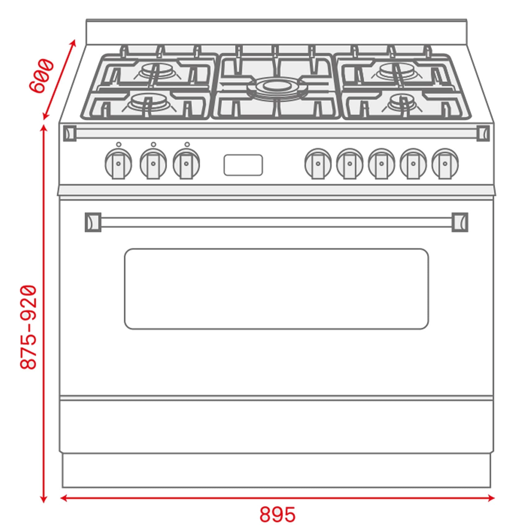 FS3FF L90GG SS GAS Cooker