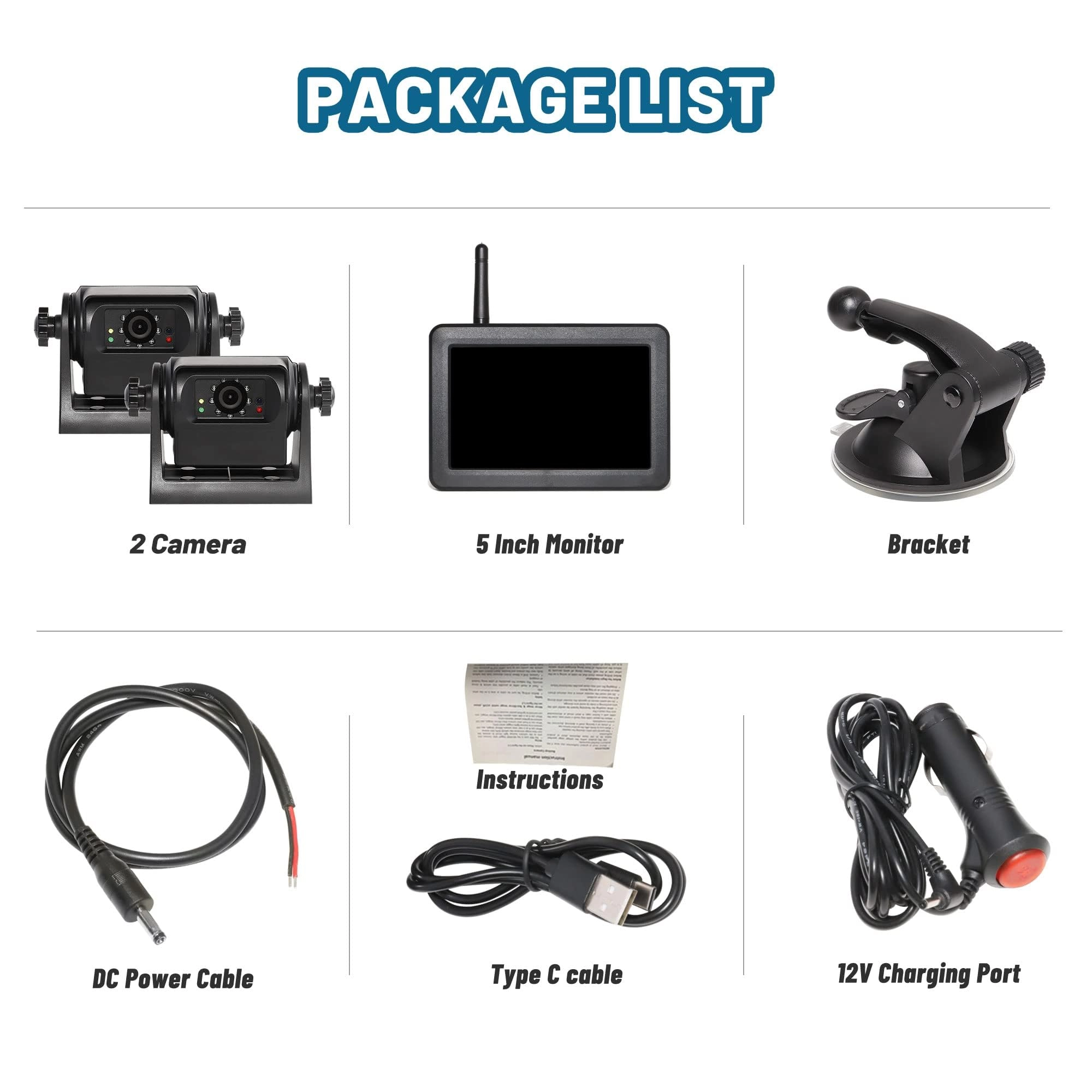 Wireless WiFi Magnetic Hitch Backup Camera - Night Vision 1080P
