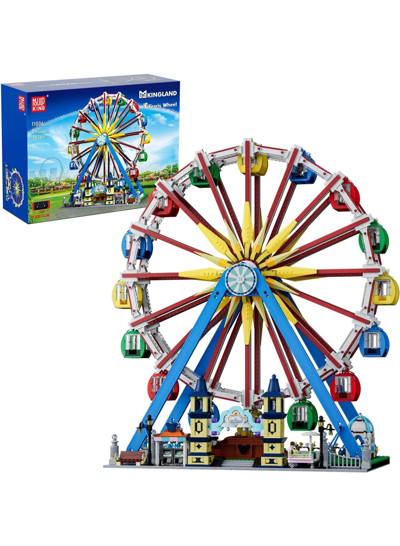 mould king Ferris Wheel (11006) - Playground Series Lights & Music Remote Control