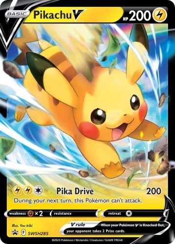 Pikachu V SWSH285 - 1X + Toploader