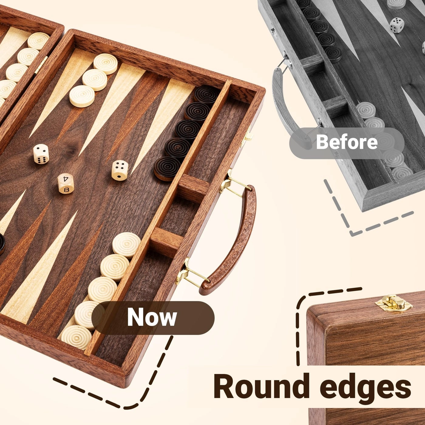 Backgammon - Sapele Wood Portable