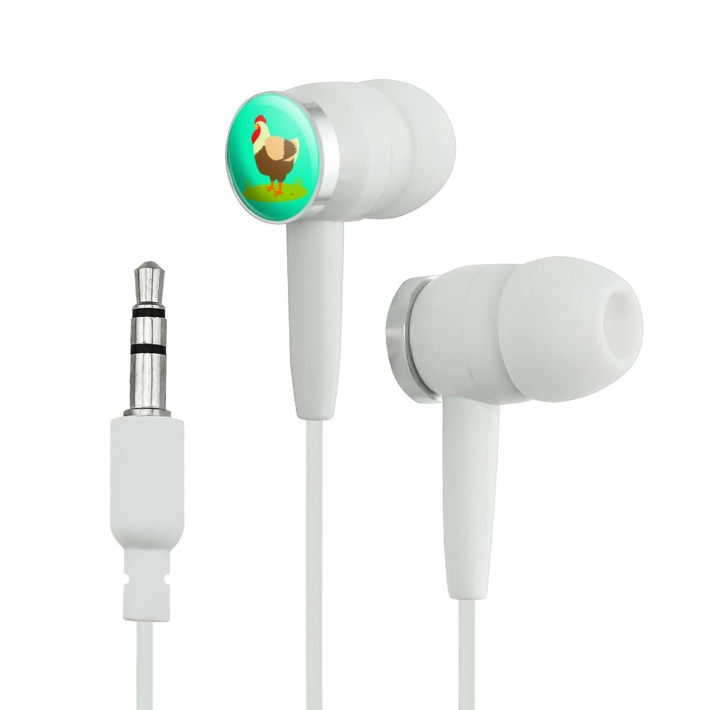 GRAPHICS & MORE Chicken in Profile Novelty In-Ear Earbud Headphones Wired Earbud