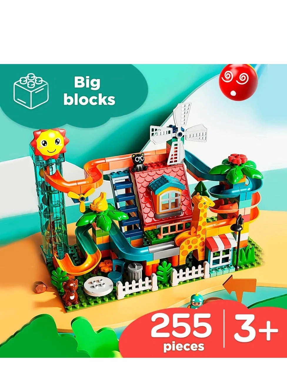 Marble Run Roof Slide - 255 pcs