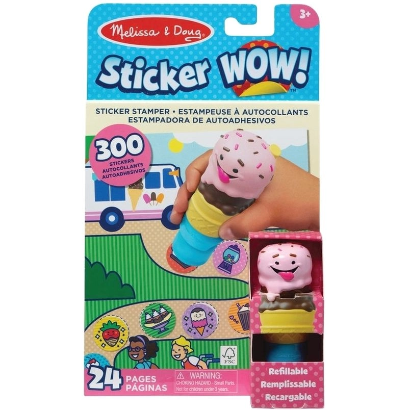 Ice Cream Activity Sticker Book Sticker Stamper 300 pcs