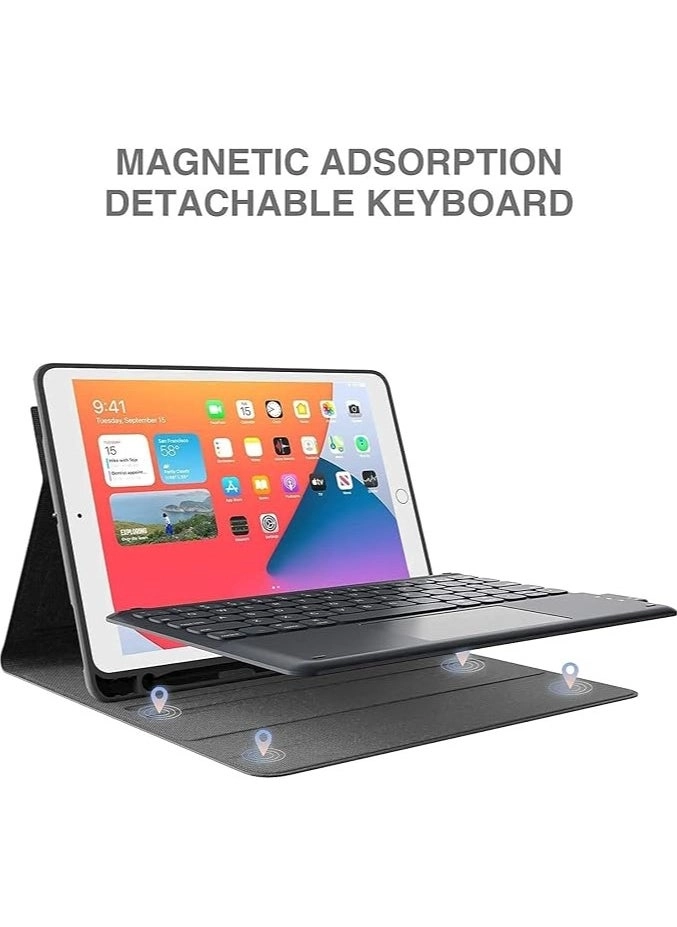 Keyboard Case with Smart Trackpad and Pencil Holder for iPad 10th Generation 10.9-inch (2022)
