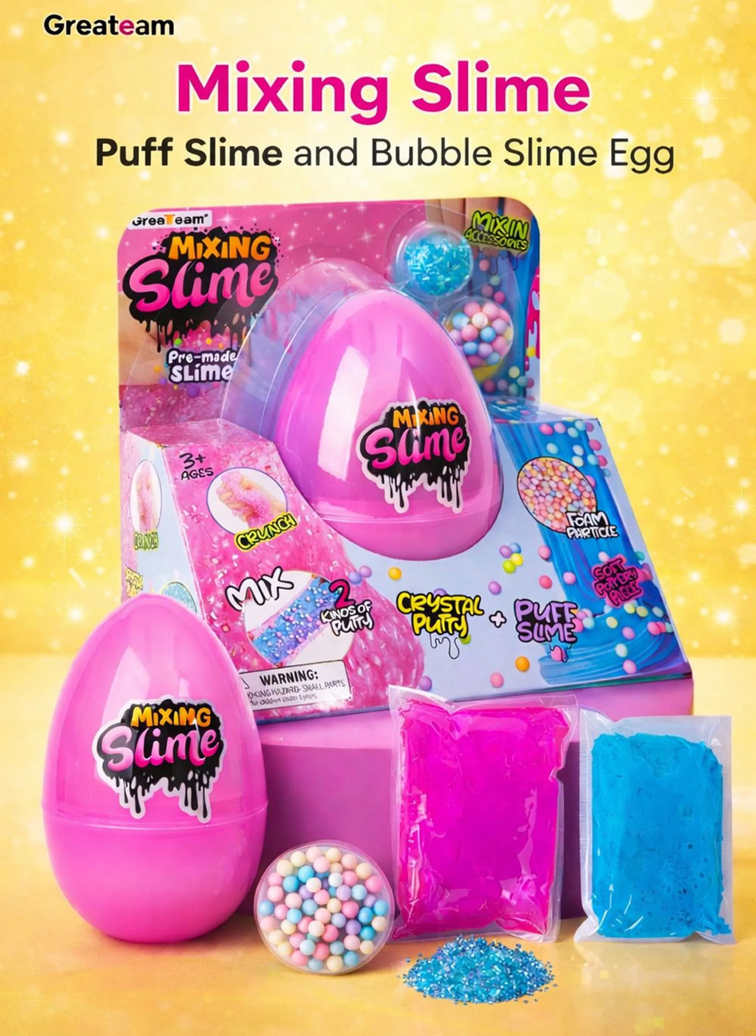 Mixing Slime Egg - Puff Slime Crystal Putty 3+ years
