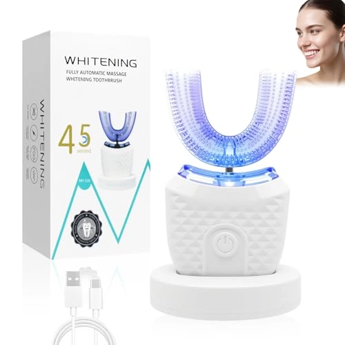 U-Shaped Toothbrush - 360° Deep Cleaning 3 Cleaning Modes LED Blue Light