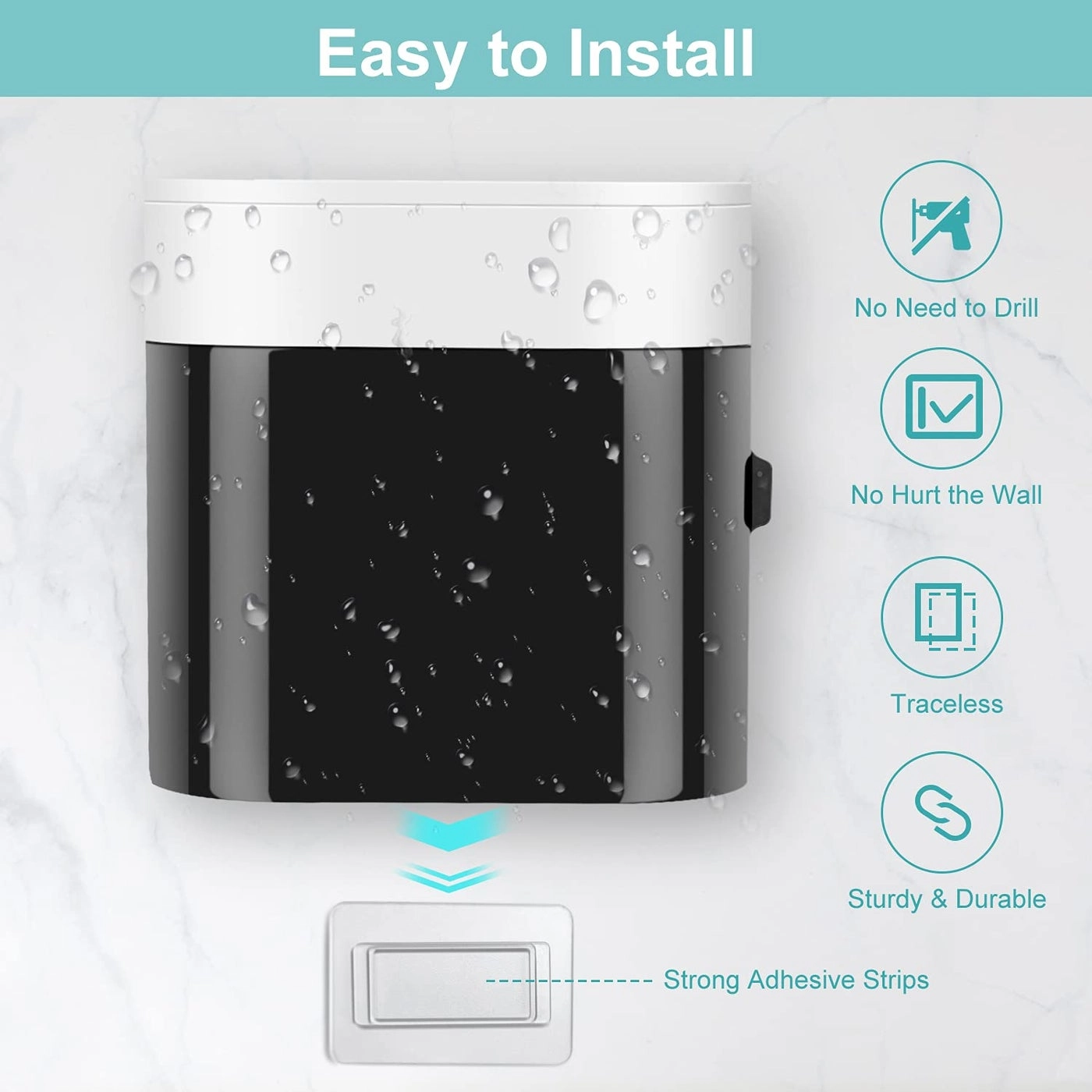 Toothbrush Holder - Wall Mounted 4 Slots