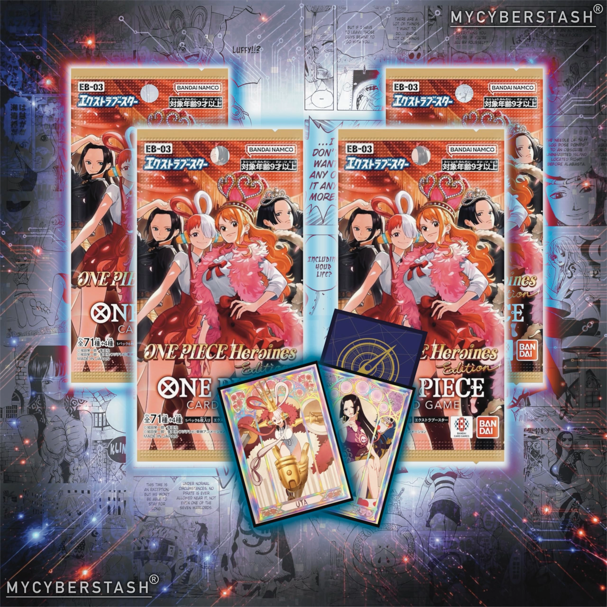 BANDAI NAMCO Entertainment One Piece Booster Packs EB-03 - Japanese 4 pcs